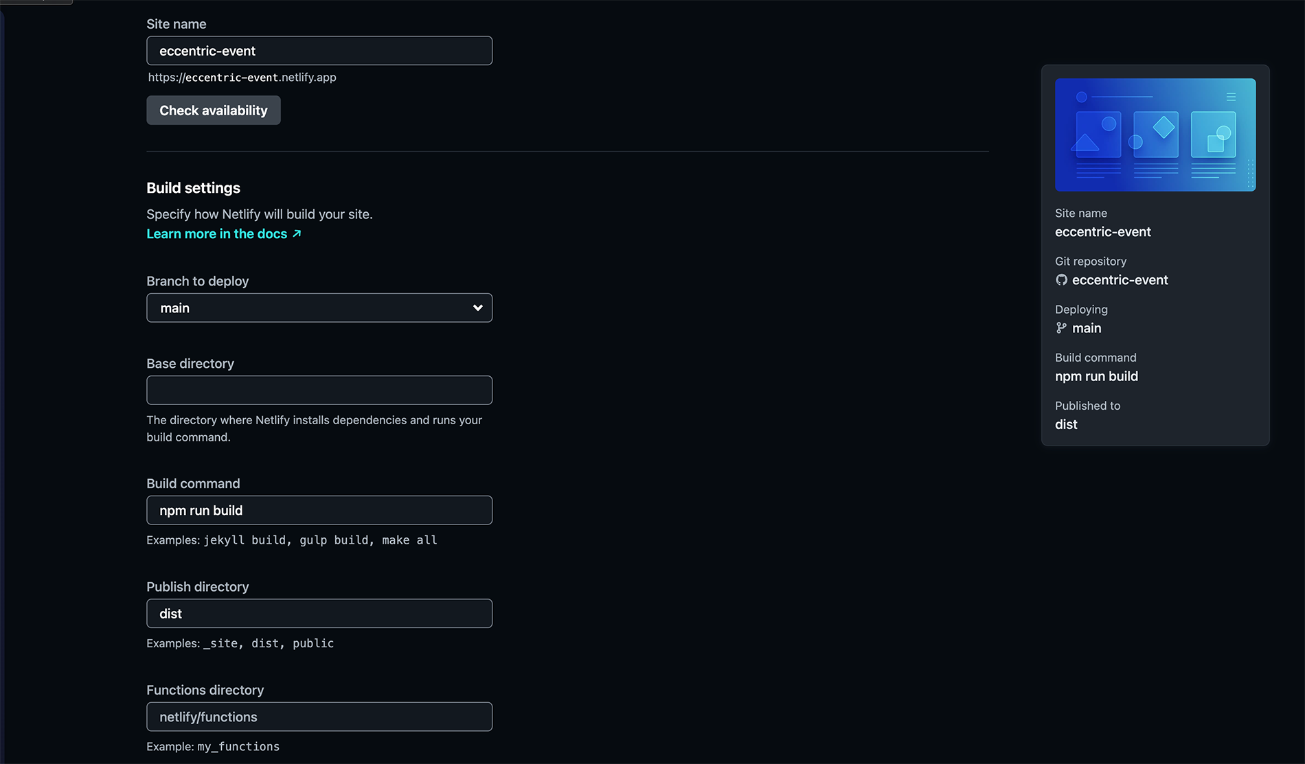 Review Netlify Build Settings